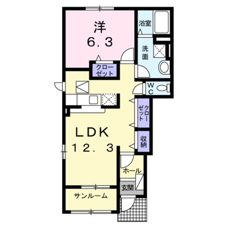 ウェルネスⅤの物件間取画像